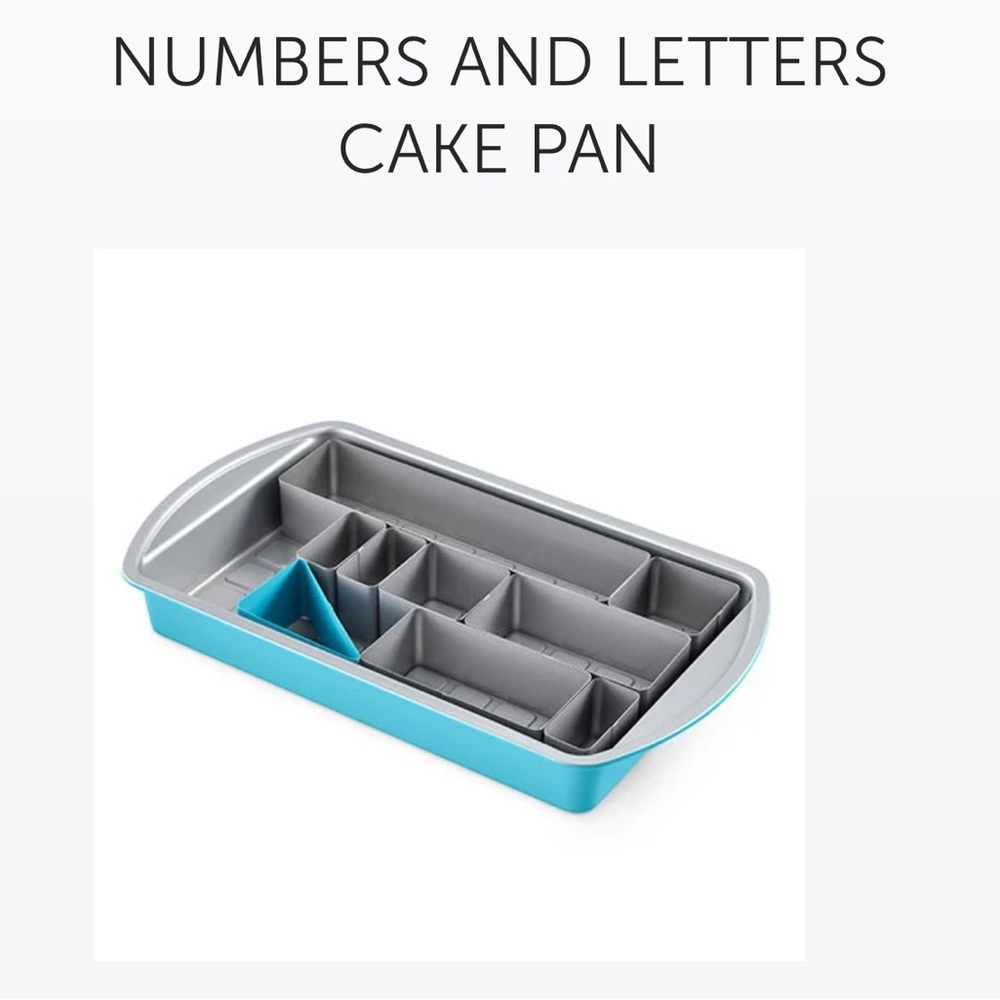 Pampered chef- numbers and letters cake pan